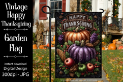 Happy Thanksgiving Garden Flag, Vintage Thanksgiving Flag 42 Product Image 1