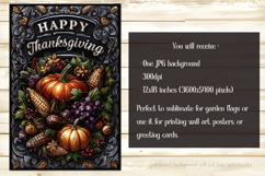 Happy Thanksgiving Garden Flag, Vintage Thanksgiving Flag 45 Product Image 2