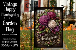 Happy Thanksgiving Garden Flag, Vintage Thanksgiving Flag 46 Product Image 1
