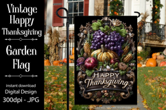 Happy Thanksgiving Garden Flag, Vintage Thanksgiving Flag 48 Product Image 1