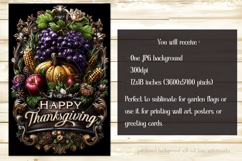 Happy Thanksgiving Garden Flag, Vintage Thanksgiving Flag 48 Product Image 2