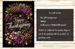 Happy Thanksgiving Garden Flag, Vintage Thanksgiving Flag 5 Product Image 2