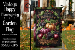 Happy Thanksgiving Garden Flag, Vintage Thanksgiving Flag 50 Product Image 1