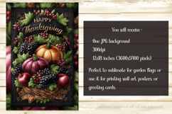 Happy Thanksgiving Garden Flag, Vintage Thanksgiving Flag 50 Product Image 2
