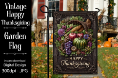 Happy Thanksgiving Garden Flag, Vintage Thanksgiving Flag 51 Product Image 1