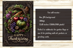 Happy Thanksgiving Garden Flag, Vintage Thanksgiving Flag 51 Product Image 2