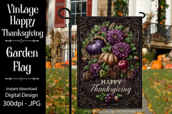 Happy Thanksgiving Garden Flag, Vintage Thanksgiving Flag 53 Product Image 1