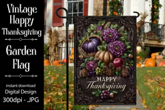 Happy Thanksgiving Garden Flag, Vintage Thanksgiving Flag 53 Product Image 1