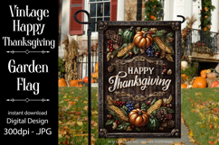 Happy Thanksgiving Garden Flag, Vintage Thanksgiving Flag 54 Product Image 1