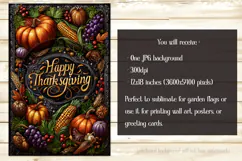 Happy Thanksgiving Garden Flag, Vintage Thanksgiving Flag 56 Product Image 2