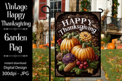 Happy Thanksgiving Garden Flag, Vintage Thanksgiving Flag 57 Product Image 1