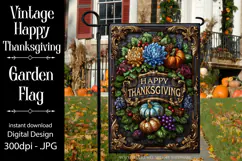 Happy Thanksgiving Garden Flag, Vintage Thanksgiving Flag 58 Product Image 1