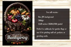 Happy Thanksgiving Garden Flag, Vintage Thanksgiving Flag 60 Product Image 2