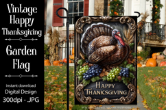 Happy Thanksgiving Garden Flag, Vintage Thanksgiving Flag 61 Product Image 1