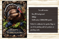Happy Thanksgiving Garden Flag, Vintage Thanksgiving Flag 61 Product Image 2