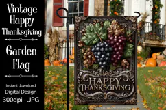 Happy Thanksgiving Garden Flag, Vintage Thanksgiving Flag 62 Product Image 1