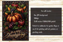 Happy Thanksgiving Garden Flag, Vintage Thanksgiving Flag 63 Product Image 2