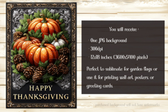 Happy Thanksgiving Garden Flag, Vintage Thanksgiving Flag 64 Product Image 2