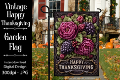 Happy Thanksgiving Garden Flag, Vintage Thanksgiving Flag 66 Product Image 1