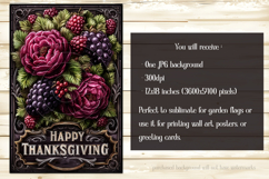 Happy Thanksgiving Garden Flag, Vintage Thanksgiving Flag 66 Product Image 2