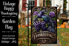 Happy Thanksgiving Garden Flag, Vintage Thanksgiving Flag 8 Product Image 1
