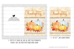 Watecolor Pumpkins 5x7 Happy Thanksgiving Greeting Card Product Image 2