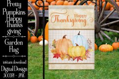 Happy Thanksgiving Pretty Pumpkins Garden Flag Sublimation Product Image 1