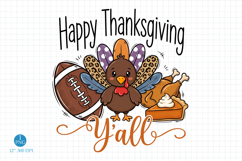 Happy Thanksgiving Y'all PNG,Sublimation Designs Product Image 1