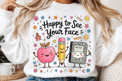 Happy To See Your Face PNG, Teacher Shirt PNG Product Image 2