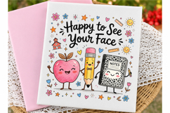 Happy To See Your Face PNG, Teacher Shirt PNG Product Image 3