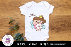 Tooth fairy cute holding tooth. Kawaii Clipart fairytales Product Image 3