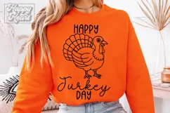 Happy Turkey Day SVG PNG - Funny Thanksgiving Decor Turkey Product Image 2