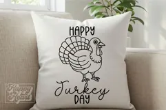 Happy Turkey Day SVG PNG - Funny Thanksgiving Decor Turkey Product Image 5