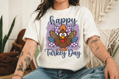 Happy Turkey Day PNG, Thanksgiving Sublimation Product Image 3