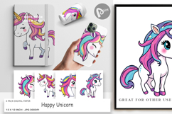 Digital Paper Happy Unicorn Product Image 1