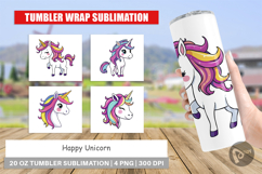 Tumbler Happy Unicorn Product Image 1