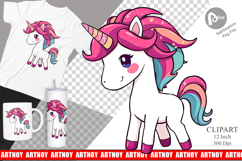 Happy Unicorn Clipart Product Image 1