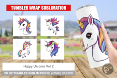 Tumbler Happy Unicorn Product Image 1