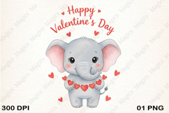 Happy Valentine&#039;s Day Clipart PNG Product Image 1