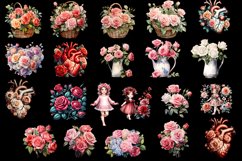 Happy Valentine&#039;s Day Roses Clipart PNG Product Image 3