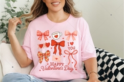 Happy Valentine's Day PNG, Retro Plaid Valentine Coquette Product Image 3