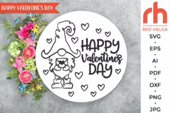 happy valentines day svg, gnome with a love letter, gnome outline, valentines shirt svg, valentines scene svg, valentines template, window decor svg, valentines theme, window cling svg, valentines card, valentines ornament, valentines decor