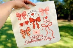 Happy Valentine's Day PNG, Retro Plaid Valentine Coquette Product Image 6