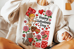 Happy Valentine's Day PNG, Love PNG, Xoxo PNG, Cupid PNG Product Image 1