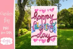 Happy Valentines day garden flag sublimation PNG Product Image 1