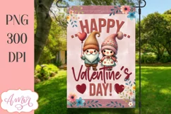 Happy Valentine's day garden flag sublimation PNG Product Image 1