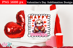 Cute Sloth Valentine PNG | Sublimation for Crafts Product Image 1