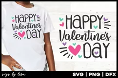 Happy Valentines Day svg for Kids with Hearts Product Image 1