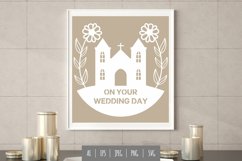 Church Adorned with Flower Stalks, Wedding Day Decoration Product Image 1