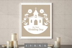Church Decorated with Flower Stalks, Wedding Day Decoration Product Image 1